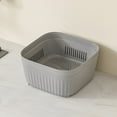 thumbnail image 1 of sruoe Draining Basket, 2 In 1 Container with Draining Basket, Fruit Vegetable Wash Basket, Kitchen Double Layered Drain Basket Bowl Washing Colander, Basket for Hosehold, Living Room, Plastic, 1 of 5