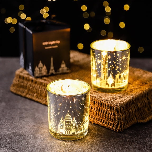 sruoe Flameless Candles, Wick Flameless Candle, Electronic Candles, Indoor Tabletop Decor, Battery Operated Flameless Lanterns, Candle Light for Halloween Christmas Party Holiday Decor