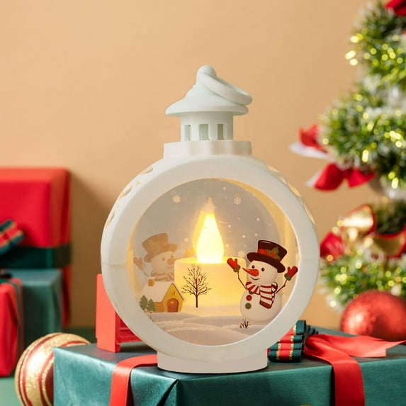 sruoe Flameless Candles, Wick Flameless Candle, Electronic Candles, Indoor Tabletop Decor, Flameless Lanterns, Circular Christmas Hanging Lights Portable Lamp, Candle Light for Party Holiday Decor