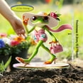 thumbnail image 1 of sruoe Frogs Garden Statues for Outside, Decoration Ground Insert, Fairy Flower Pot Decor, Flat Acrylic Patio Decor, Bohemian Garden Statue, Outdoor Lawn Ornament for Home and Yard, 1 of 6