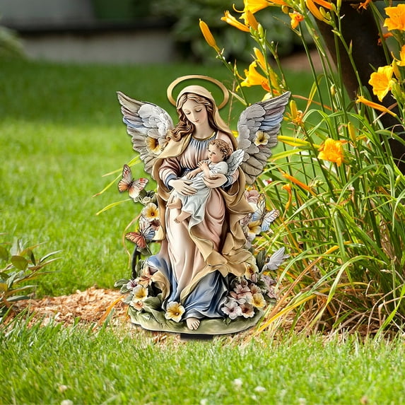 sruoe Garden Decoration Ground Insert, Fairy Garden Stakes, Garden Statues, Fairy Flower Pot Decor, Decorative Yard Stakes, Ground Insert Potted, Figurines for Patio Home