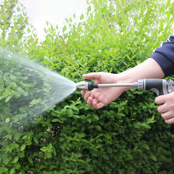 sruoe Garden Hose Nozzle Sprayer, Adjustable High Pressure Water Sprayer, Hose Nozzle Heavy Duty, Metal Water Nozzle, Outdoor Water Gun for Washing Cars, Garden, Plants