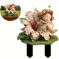 thumbnail image 1 of sruoe Garden Statues for Outside, Decoration Ground Insert, Fairy Flower Pot Decor, Flat Acrylic Patio Decor, Bohemian Garden Statue, Outdoor Lawn Ornament for Home and Yard, 1 of 7