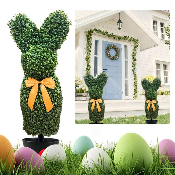 sruoe Garden Statues for Outside, Decoration Ground Insert, Fairy Flower Pot Decor, Flat Acrylic Patio Decor, Bunny Ground Plugs Garden Statue, Outdoor Lawn Ornament for Home and Yard