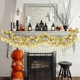 thumbnail image 1 of sruoe Halloween Decoration, Fall Garland Maple Leaf, Artificial Green Plant, Christmas Fall Maple Garland, Hanging Fall Leaves for Thanksgiving Autumn Home Decoration, 1 of 6