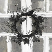 sruoe Halloween Decorations, Halloween Wreaths for Front Door, Artificial Wreaths, Indoor Outdoor Halloween Decor, Halloween Grapevine Wreath, Wall Window Halloween Decoration