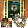 thumbnail image 1 of sruoe Halloween Decorations, Indoor Outdoor Halloween Decor, Artificial Wreaths, Halloween Decorations for Outside, Front Door Wreaths, Hanging Window Props Flower Wreath, 1 of 7