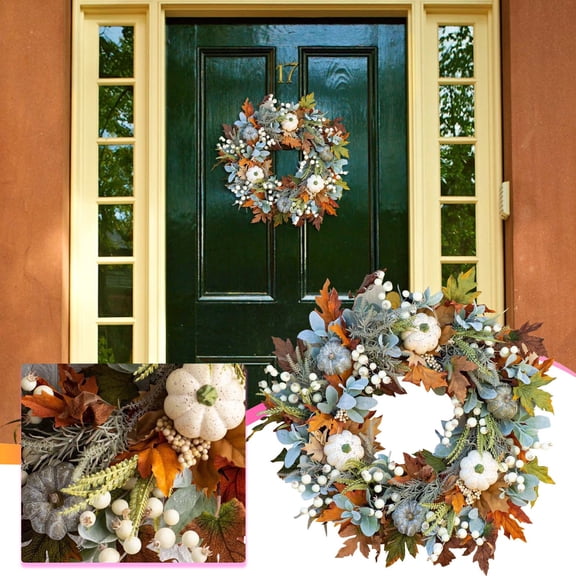 sruoe Halloween Decorations, Indoor Outdoor Halloween Decor, Artificial Wreaths, Halloween Decorations for Outside, Front Door Wreaths, Hanging Window Props Flower Wreath