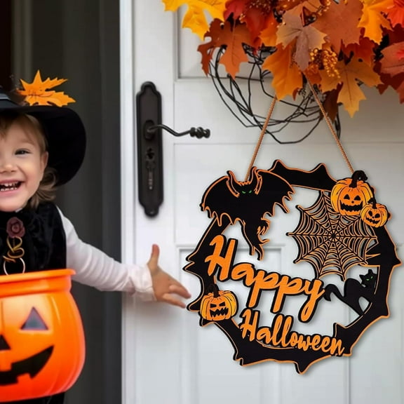 sruoe Halloween Decorations, Indoor Outdoor Halloween Decor, Artificial Wreaths, Halloween Decorations for Outside, Halloween Simulation Decorative Wreath