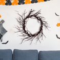 thumbnail image 1 of sruoe Halloween Decorations, Indoor Outdoor Halloween Decor, Artificial Wreaths, Halloween Decorations for Outside, Halloween Wreaths for Front Door, Hanging Horror Night Branch Wreath, 1 of 6