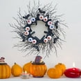 thumbnail image 1 of sruoe Halloween Decorations, Indoor Outdoor Halloween Decor, Artificial Wreaths, Halloween Decorations for Outside, Horror Party Decoration Door Hanging Wreath, 1 of 7