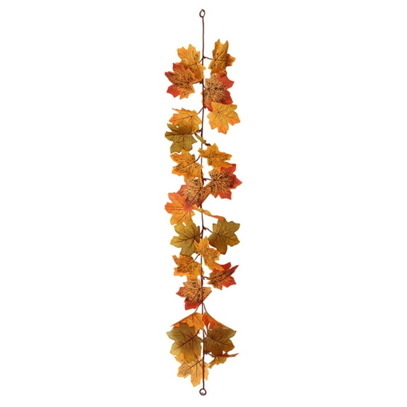 sruoe Halloween Garland, Artificial Garland Rattan, Artificial Maple Leaf Vine, Hanging Maple Leaf Garland, Fall Leaves for Autumn Home Decoration, Home Halloween Christmas Party Fireplace Decoration