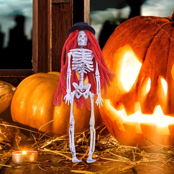 sruoe Halloween Hanging Decorations, Wall Window Hanging Decor, Skull Horror Trick, Skeleton Scary Decoration Pendant, Halloween Atmosphere Prop Decoration, for Halloween Indoor Outdoor Decor