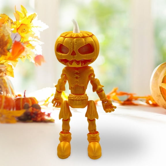 sruoe Halloween Ornaments, Halloween Printing Pumpkin Man In-the-dark Coloured Crafts Ornaments Gifts, Halloween Decorations Prop Party Holiday Decor