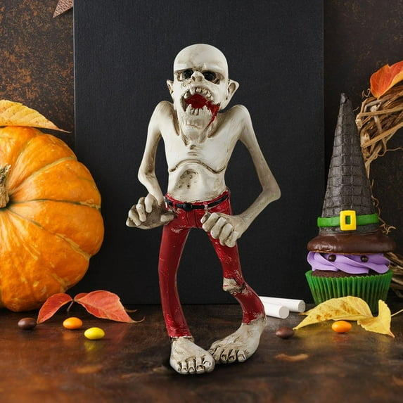 sruoe Halloween Ornaments, Mummy Resin Ornament Halloween Desktop Arrangement Spooky Decorations, Portable Decoration Ornaments for Party Home