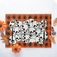 thumbnail image 1 of sruoe Halloween Placemats, Table Mats for Dining Table, Heat Proof Mat, Table Linens, Pumpkin Ghost Place Mats, Kitchen Mats, Reusable Portable Place Mats for Halloween Thanksgiving Party Decor, 1 of 5