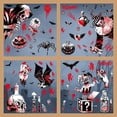 thumbnail image 1 of sruoe Halloween Wall Decals, Halloween Wall Sticker Set Window Decorations, Horror Decoration Border Wall Decal for Living Room, Bedroom, Party Decor, Scene Layout Electrostatic Stickers, 1 of 7