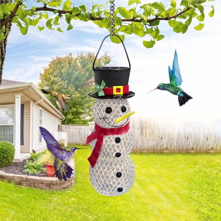 sruoe Hummingbird Feeder, Hanging Hummingbird Feeder Outdoor, Small Hummingbird Feeders, Ant Moat Perch Decor Bird Feeders for Garden Patio Window Backyard, Metal