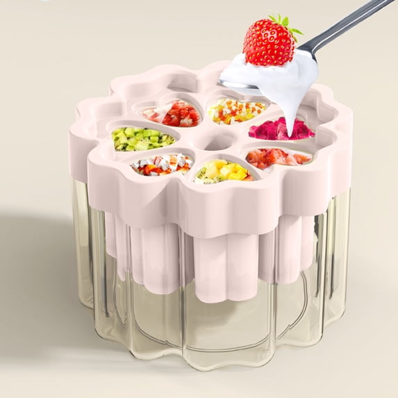 sruoe Ice Cube Molds, 7 Ice Blocks Mold Clearance, Ice Tray Plastic, Easy to Demolds Small Ice Lattice, Household Ice Making