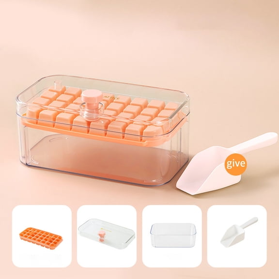 sruoe Ice Cube Trays, 24 Ice Blocks Mold, Mini Ice Trays with Lid Easy Release, Portable Summer Homemade Ice Cube Mould Tray