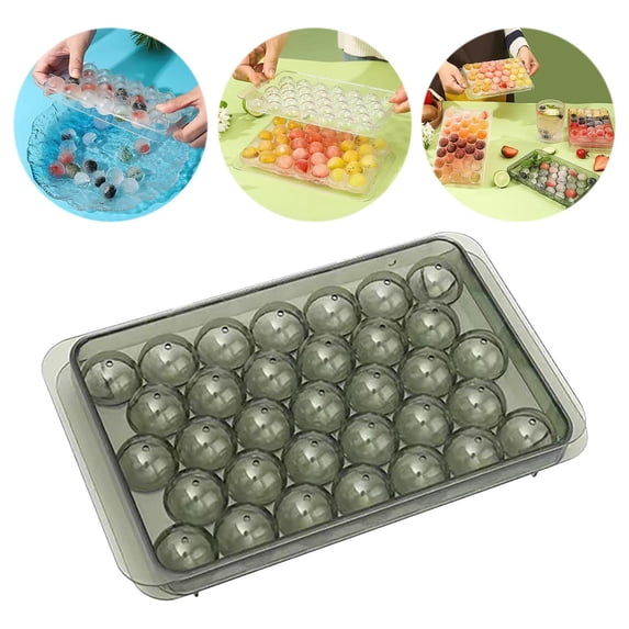 sruoe Ice Cube Trays, 33 Ice Blocks Mold, Mini Ice Trays with Easy Release, Portable Summer Homemade Ice Cube Mould Tray