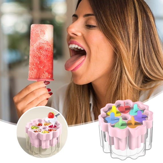 sruoe Ice Cube Trays, Ice Cube Trays Plastic Small Cubes, Portable Ice Cube Molds for Freezer Clearance, Ice Container, Ice Cream