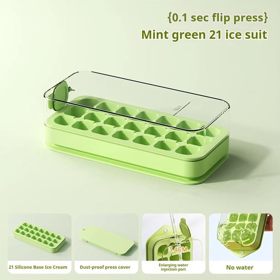 sruoe Ice Cube Trays, Ice Cube Trays Plastic Small Cubes, Portable Ice Trays for Freezer Clearance, Ice Container, Whiskey