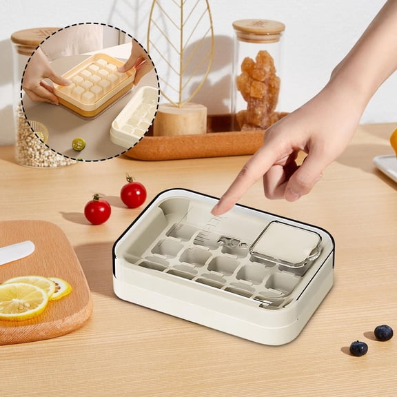 sruoe Ice Cube Trays, Ice Cube Trays Plastic Small Cubes, Portable Ice Trays for Freezer Clearance, Ice Container, Whiskey