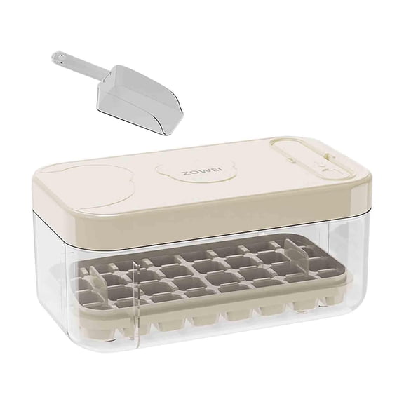 sruoe Ice Cube Trays, Ice Cube Trays for Freezer, Ice Cube Tray with Lid, 28 Pcs Ice Cube, Plastic, Square Ice Lattice, Household Ice Making