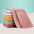 thumbnail image 1 of sruoe Kitchen Dish Cloths for Washing Dishes, 5 Pack Dish Cloth, Kitchen Towels, Cleaning Rags Microfiber, Washable Absorbent Oil Rectangular Towel, Thick Towel Wipe Table Dishwashing Rag, 1 of 6