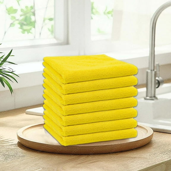 sruoe Kitchen Dish Cloths for Washing Dishes, Dish Cloth Towel, Kitchen Towels, Cleaning Rags Microfiber, Washable Absorbent Oil Rectangular Towel, Thick Towel Wipe Table Dishwashing Rag