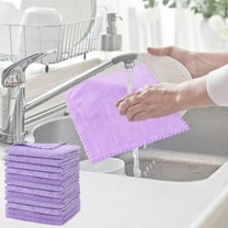sruoe Kitchen Dish Cloths for Washing Dishes, Dish Cloth Towel, Kitchen Towels, Cleaning Rags Microfiber, Washable Absorbent Oil Rectangular Towel, Thick Towel Wipe Table Dishwashing Rag