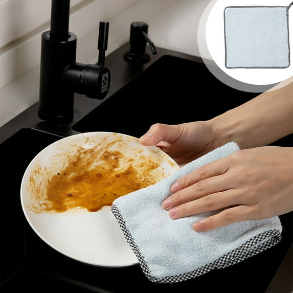 sruoe Microfiber Cleaning Cloths, Kitchen Dish Cloths Scrubbing, Cleaning Rags, Cleaning Rags Reusable, Kitchen Towel, Car Cleaning, Absorbent Dishcloth for Home Kitchen