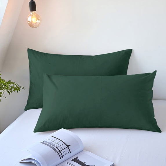 sruoe, Microfiber Pillowcases Set of 2 Pack, Solid Color Sleep Pillowcase, Extra Soft Pillowcase, Double Brushed - Ultra Soft Pillow Covers, Breathable Pillow Cases for Home Travel, 29.5x20in