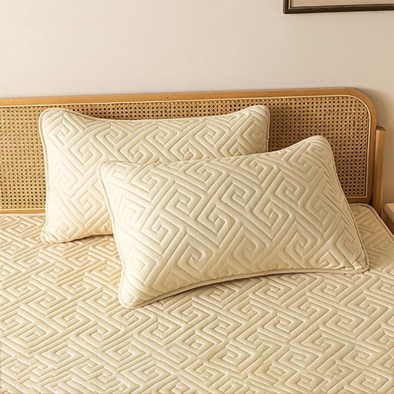 sruoe, Microfiber Pillowcases Set of 2 Pack, Thick and Oil Proof Pillowcase, Pattern Pillowcase, Decorative Quilted Pillowcases, Double Brushed - Ultra Soft Pillow Covers for Home Travel, 29x18.9in