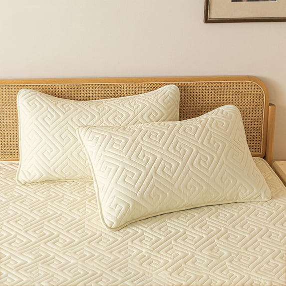 sruoe, Microfiber Pillowcases Set of 2 Pack, Thick and Oil Proof Pillowcase, Pattern Pillowcase, Decorative Quilted Pillowcases, Double Brushed - Ultra Soft Pillow Covers for Home Travel, 29x18.9in