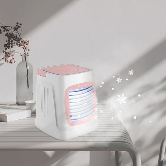 sruoe Mini Portable Air Conditioner, Portable Air Cooler, USB Small Air Conditioner, Electric Cooler, Air Cooler Fan, Cooling Evaporative Cooler for Home, Office, Room, Family Room