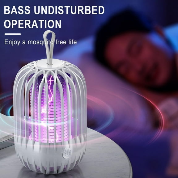 sruoe Mosquito Lamp Killer, Bug Zapper Indoor, Portable Rechargeable Hanging Powered Bug Zapper, Mosquito Fly Trap Pest Control, Mosquito Killer for Yard, Camping, Office, Plastic