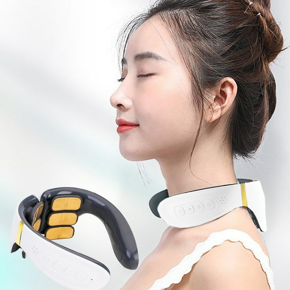 sruoe Neck Massager, Neck Massager with Heat, Intelligent Neck Massage Clearance, Portable Lymphatic Drainage Cervical Spine Smart Massager, Neck Massager Gift for Women Men, Home