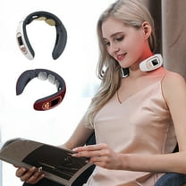 sruoe Neck Massager, Neck Massager for Pain Relief Deep Tissue, Intelligent Neck Massage with Heat, Portable Electric Neck Massager, Lightweight Cordless Cervical Spine Massager