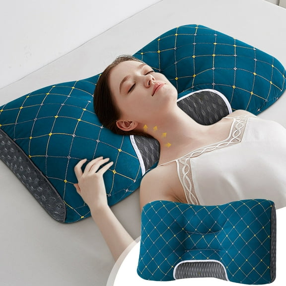 sruoe Neck Pillow, Neck Pillow for Neck Pains Clearance, Cervical Pillow for Sleeping, Side and Back Flat Sleeper, Standard Cervical Core Pillow for Adults, Household, Bedroom