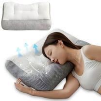 sruoe Neck Pillow, Neck Pillow for Neck Pains Clearance, Cervical Pillow for Sleeping, Side and Back Flat Sleeper, Standard Cervical Core Pillow for Adults, Household, Bedroom
