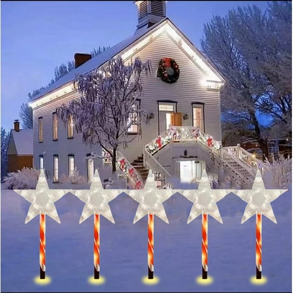 sruoe Outdoor Patio Garden Lights Decor, Stake Lamp, Waterproof Solar Lights Outdoor, Ground Lights Decoration, Christmas Santa Resin Light for Outside Yard Lawn Ornaments