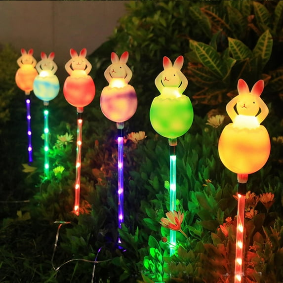 sruoe Outdoor Patio Garden Lights Decor, Stake Lamp, Waterproof Solar Lights Outdoor, Ground Lights Decoration, LED Easter Solar lights for Outside Yard Lawn Ornaments