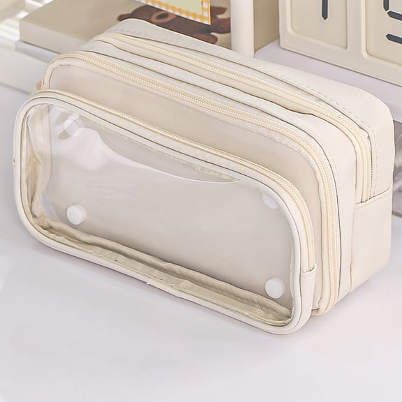 sruoe Pencil Case with Zipper, Stationery Pouch, Large Storage Capacity Bag Pouch, Portable Spacious Opening Pen Bag, Pen Bag for Office, Gift, Study SupplyCloth