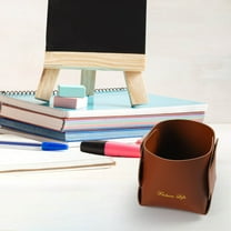 sruoe Pencil Holder, Pencil Holder Cup Work Place, Unique Pen Holder, Pencil Holders and Pencil Cups, Pen Holder Cup for Desk Single Piece, PU