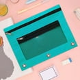 thumbnail image 1 of sruoe Pencil Pouch for 3 Ring Binder, Stationery Bag, Pencil Bag, Transparent Zipper Pouch, Document Storage Bag, Office Storage File Bag, Study Pencil Case, 1 of 6