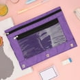 thumbnail image 1 of sruoe Pencil Pouch for Binder, Pen Bag Organizer, Transparent Pencil Case with Zipper, Cosmetic Bag Cute Pencil Case, Multi-Color Clear Pencil Case, Pen Bag for Office, Travel Gift, Study Supply, 1 of 6