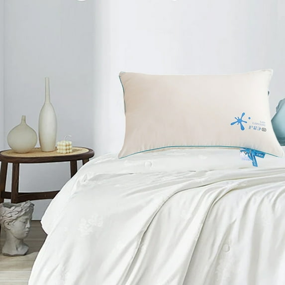 sruoe Pillows for Bed Clearance, Queen Size Pillows, Extra Firm Soft Comfort Standard Pillows, High Elasticity Side and Back Sleeper Pillow Core for Hotel, Home, Polyester