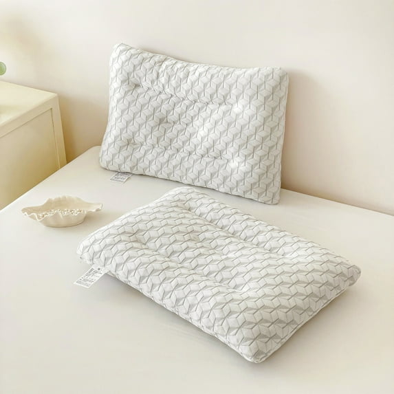 sruoe Pillows for Bed Clearance, Queen Size Pillows, Extra Firm Soft Comfort Standard Pillows, High Elasticity Side and Back Sleeper Pillow Core for Hotel, Home, Polyester